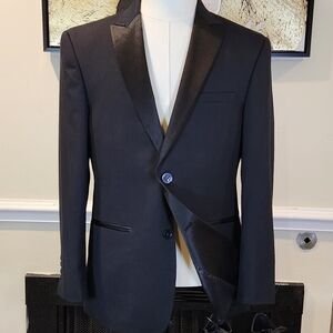 J.Ferrar Men's Black Blazer Size 40S